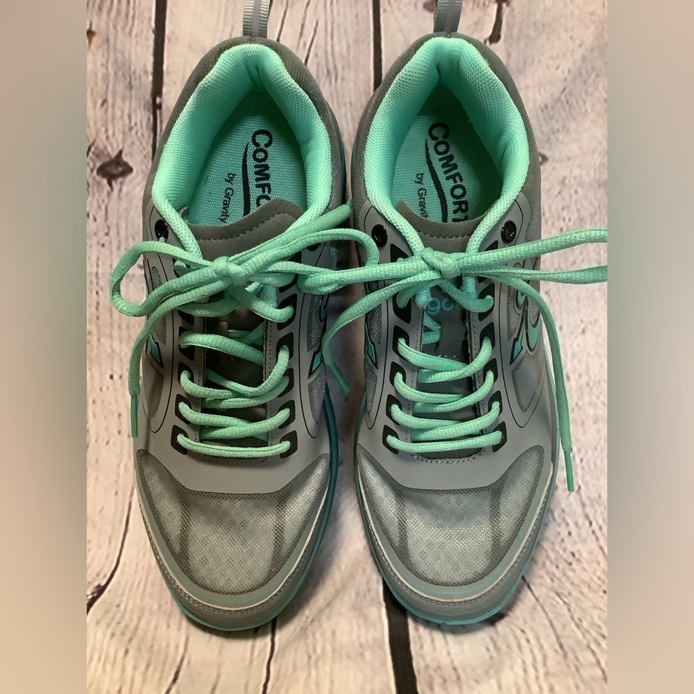 Gdefy Gravity defter Women’s comfort teal gray 8.5 walking athletic shoes
